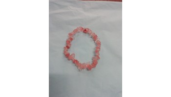 Cherry quartz chip bracelet 