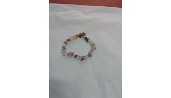 Fluorite chip bracelet 