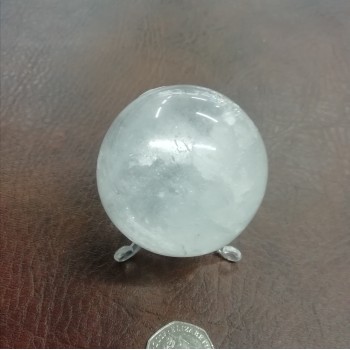 Clear quartz sphere